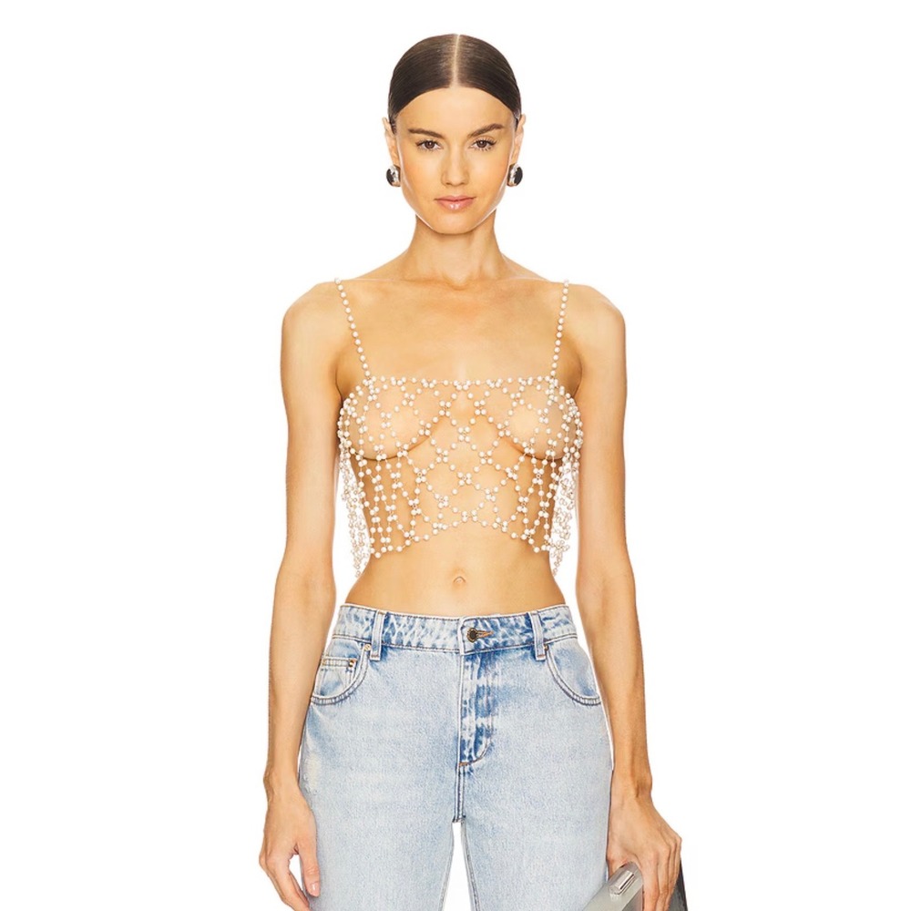 BLUEBELLA Crop Cami in Pearl Size Medium/Large